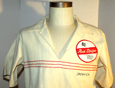 VINTAGE RED STRIPE LAGER BEER JAMAICA PULLOVER SHIRT EMBROIDERED LOGO/COTTON/L