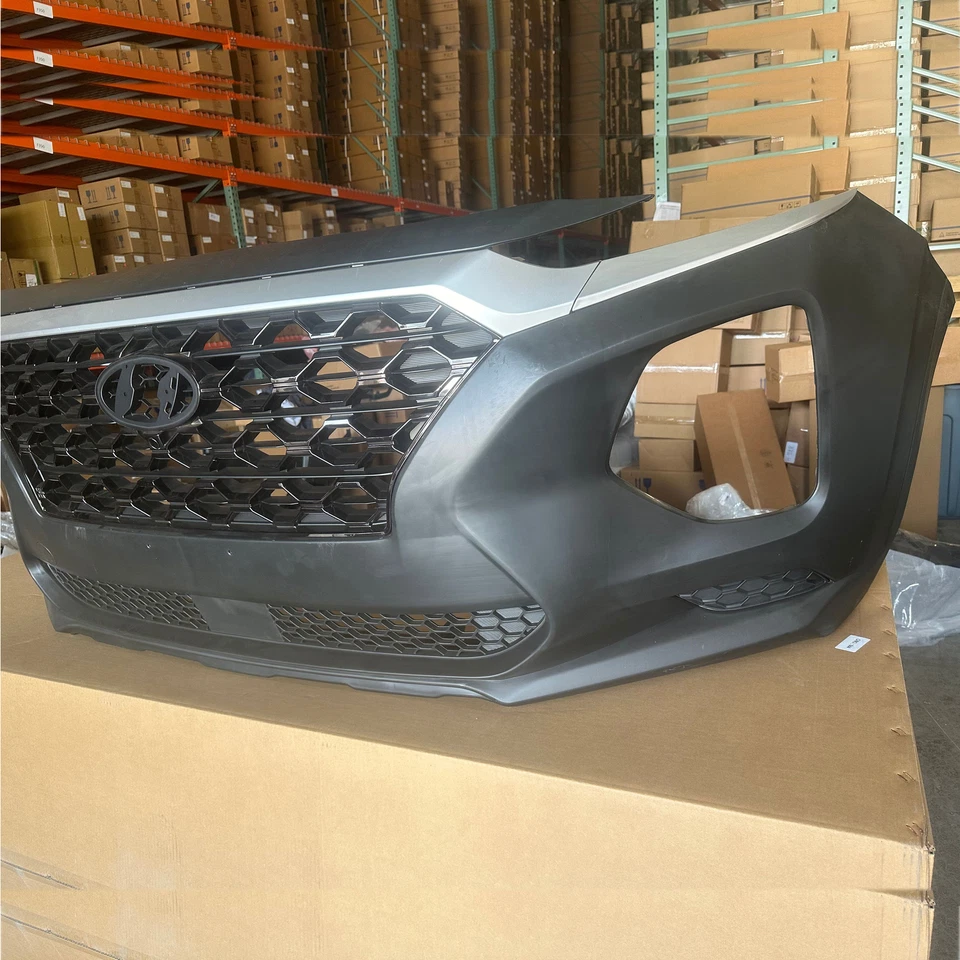 Bumper Assembly for 2019 2020 2021 Hyundai Santa Fe with Grilles Chrome - Image 4 of 4