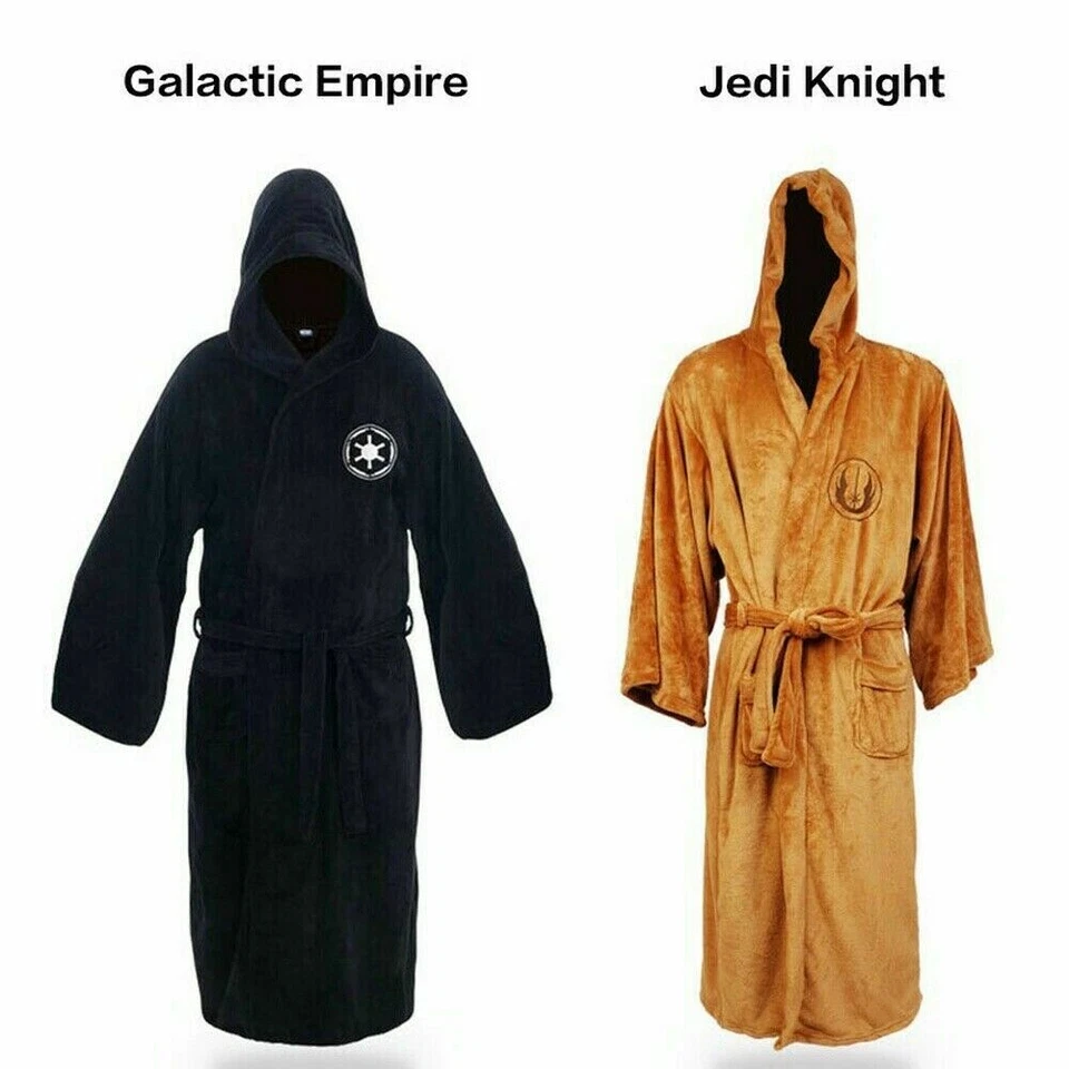 Bata de baño con capucha Star Wars Caballero Jedi Imperio Galáctico Logo Albornoz Capa Foto 2 de 4