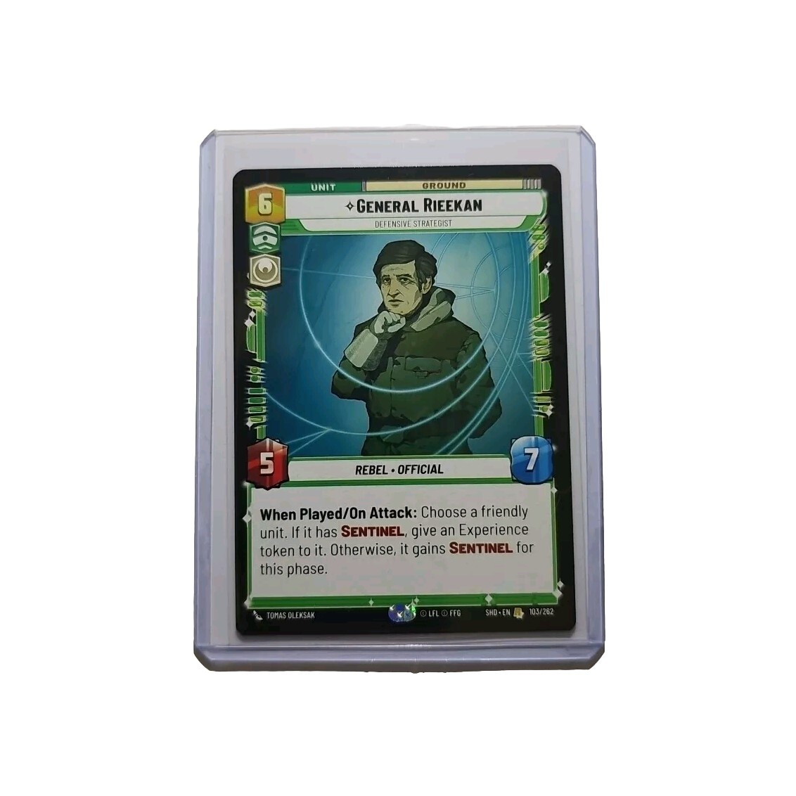 General Rieekan #103 Rare Star Wars Unlimited Shadows Of The Galaxy SHD