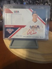 20 Panini USA Baseball-Andrew Abbott-Game Worn Material-Red Ink Auto-S/N /399