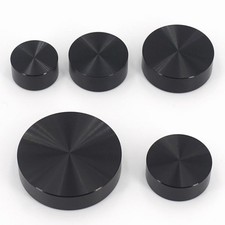 Black Aluminum Glass Table Top Adapter Disc 0.39 in Thick 20 25 30 1.57 in M8