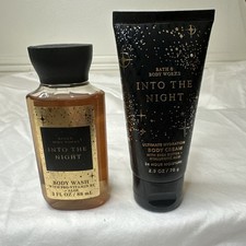 Bath And Body Works - Into The Night - Body Cream Lotion  Body Wash Set