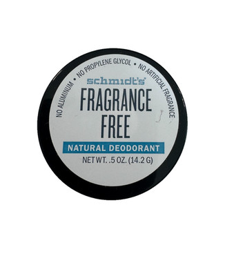Schmidt's Natural Deodorant Fragrance Free 0.5oz / 14.2g