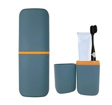 Travel Toothbrush Cup Case, Toothbrush Travel Container Portable Navy Blue