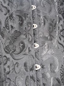 Womens Corset Black Lace Up Adjustable Shoulder Straps