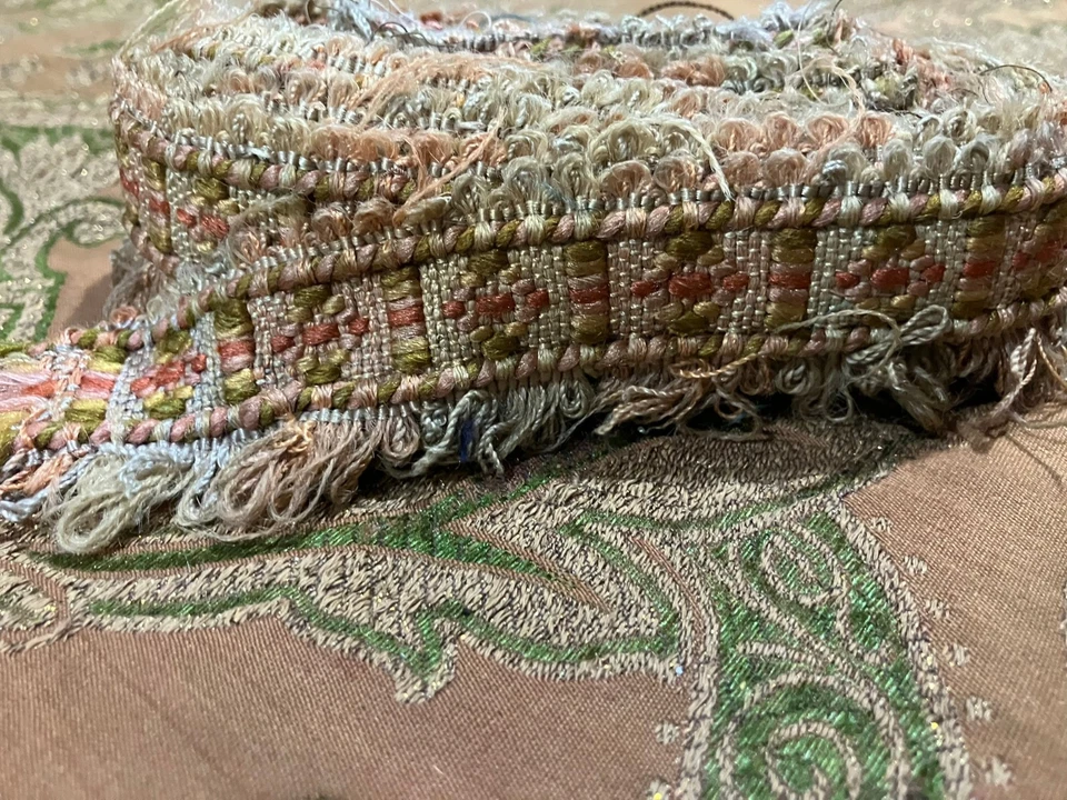 Acabamento de trança vintage francês de algodão com franja recortada– 205"" de comprimento - 1"" de largura - Imagem 2 de 4