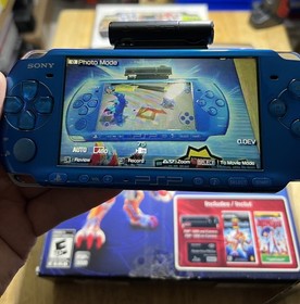 Sony PSP 3001 Blue Limited Edition Invizimals Entertainment Pack Complete RARE‼️