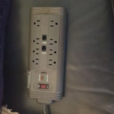 Belkin 8-Outlet Surge Protector w/ Switch  Light, Gray F9C800-15