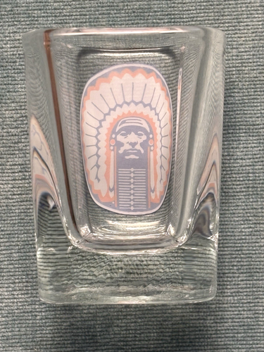 Bottle Cap Image Shot Glass Chief Illini Gift Idea Fighting Illini Illinois NEW - Picture 3 of 5