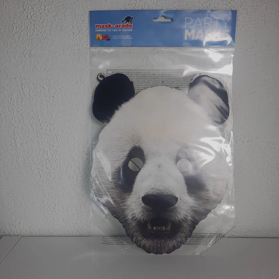 NEW Rubies Panda Bear Mask, Mask-arade Cardboard Party Mask, Animal Costume, - Image 2 of 4