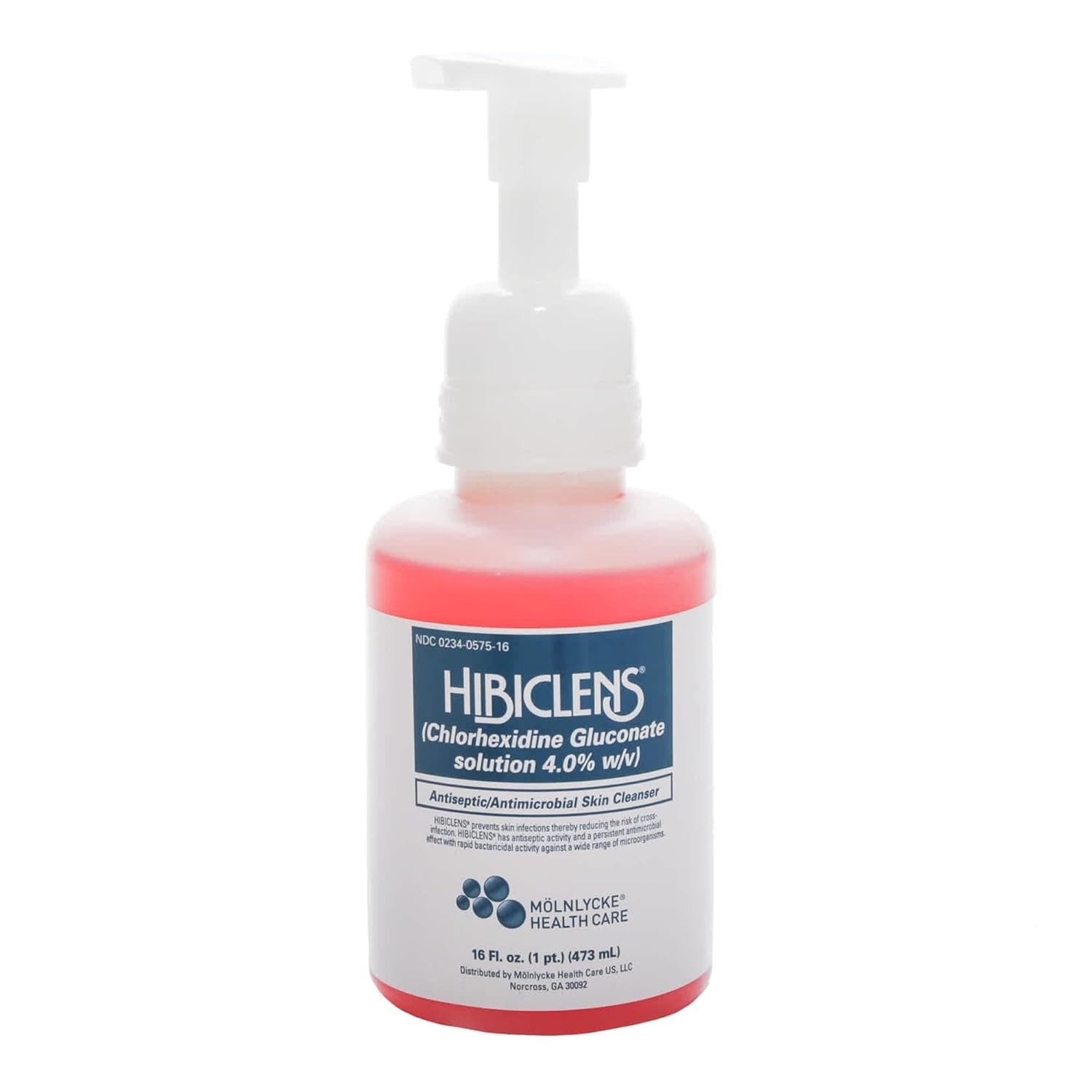 Hibiclens Antiseptic Skin Cleanser 16oz Pump Bottle NonSterile 4% CHG - 12 Pack