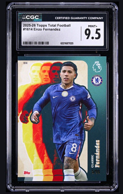 Topps Total Football 2025-26 Enzo Fernandez Chelsea #1614 Classic /99 CGC 9.5