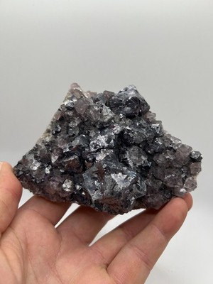 Old Incredible Galena, Quartz & Fluorite Twins, Frazer's Hush Mine, England