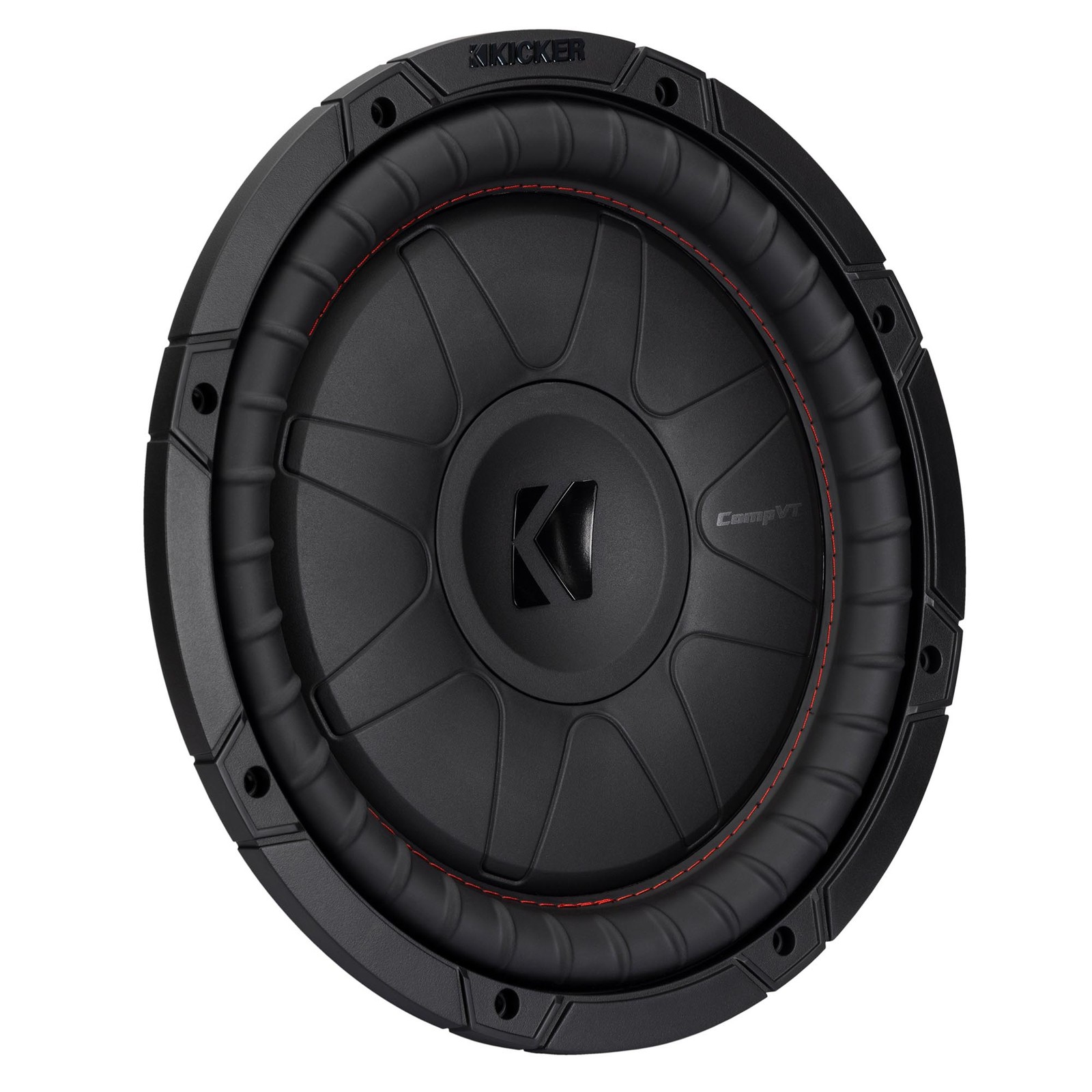 Kicker 52CVT12 CompVT 12-Inch (300mm) Subwoofer, 4-Ohm w/ Speaker Wire Bundle