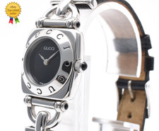 ▶️ [ N MINT ] Vintage GUCCI 6300L 21mm Black Dial Ladies Quartz Watch From JAPAN