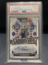 2023 Mosaic Showtime Signatures Deaaron Fox White Mosaic25 Auto Psa 9