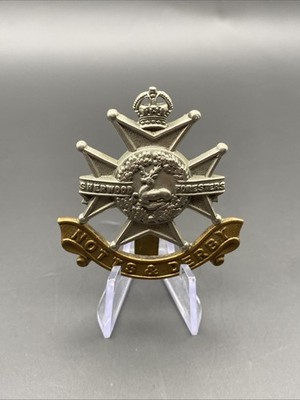 Notts and Derby Sherwood Foresters Regiment Mützenabzeichen Gaunt KC C2