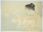 Japanese Woodblock Print 1903 Original by Kaburagi Kiyokata from Japan 0415G7