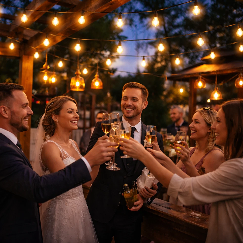 Lumières de mariage | Intérieur et extérieur | Festoon Eddison | LED | 12,5 m... - Photo 1/4