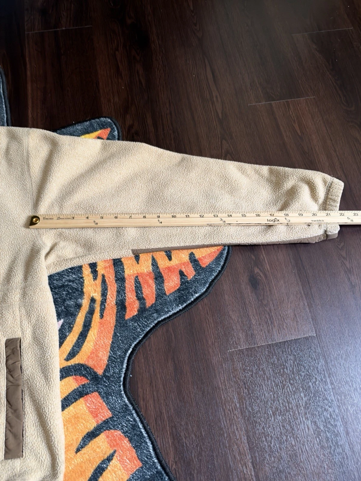 REI Co-op 2000s Fleece Half-Zip Pullover Large Mens Beige/Brown Outdoor Hiking - product detail image 8
