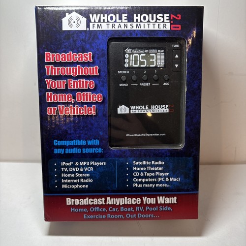 Whole House FM Transmitter 2.0 Broadcast Stereo - New (open box)