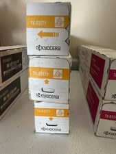 LOT OF 7 Genuine Kyocera TK-8327 Cyan, Magenta and Yellow Toner Cartridges