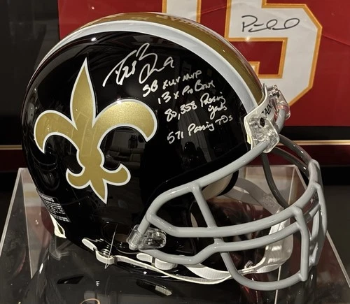 Drew Brees Signed New Orleans Saints Authentic VSR4 Helmet-Throwback Game Style