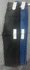 Wonder Nation Boys Slim Fit Jeans Lot 2 Size 6 Blue/Black Adjustable Waist