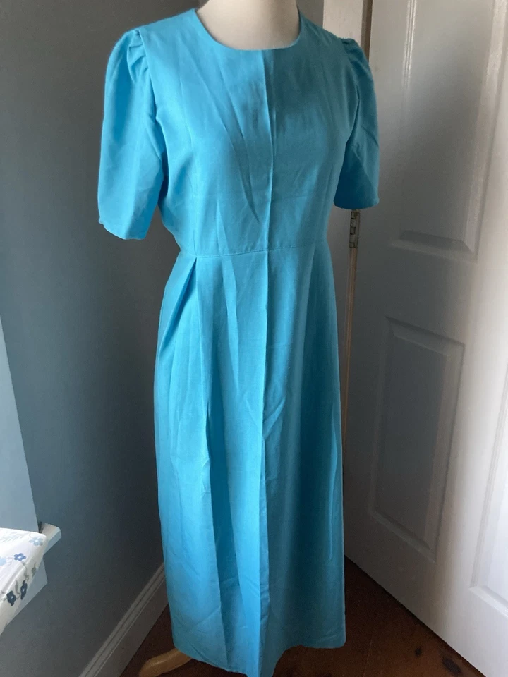 S Handmade Blue Handmaid’s Tale Wife Authentic Amish Long Pleated Dress costume - Image 2 of 4