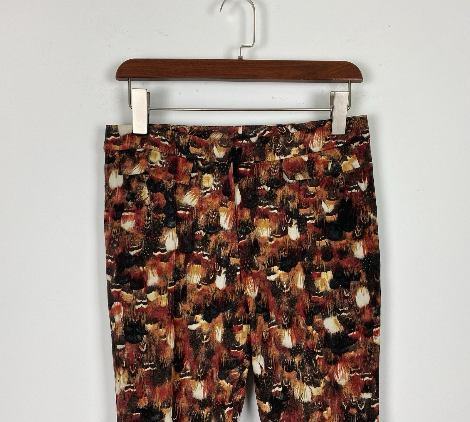 Rare JOHN GALLIANO Paris Women’s Abstract Print Flared Pants Bootcut Size 6 image 2
