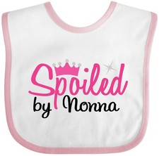 Inktastic Spoiled By Nonna Baby Bib Grandchild Granddaughter Clothing Infant