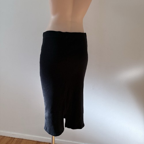 Cotton On Ribbed Midi Skirt Size M Womens Black Stretch Casual Rib Knit Knitted - Picture 24 of 24
