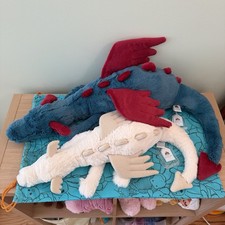 Jellycat Huge Dexter dragon and Large Snow Dragon Bundle
