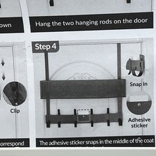 Over The Door Rack With Caddy White Had Some Small Bent Areas And Chips See Pics
