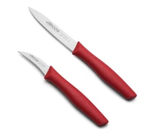 Paring Knife Set 2 Pieces. 2 Peeling Knives of Stainless Steel and Ergonomic ...