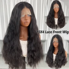 Natural Wavy Pre Plucked Hairline Glueless Heat Resistant Synthetic Wigs