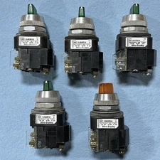 LOT of 5 Allen Bradley 800T Selector Switch 30mm 800T-16JGH2KB7AX 16HAH2KB6AX
