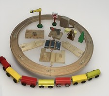 Thomas Wooden Train lot of 27 Trains Tracks Compatible W/ Brio W/ Accessories