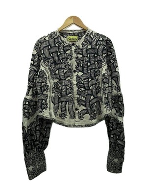 Used NEMETH Beige Linen Long Sleeve Shirt with Rope Pattern, Total  