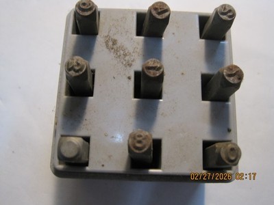 Hanson 1/8  Steel Number Stamp Punch Set 0-8 USA 20541 HL Hanson, Inc