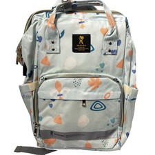 Baby Diaper Bag Maternity Mumy Backpack Multifunction Light Blue Hearts