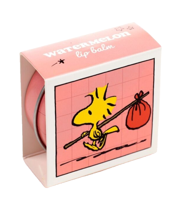 OFFICIAL PEANUTS SNOOPY & WOODSTOCK VEGAN LIP BALM IN TIN (WATERMELON) NEW!