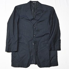 Vtg Pal Zileri 40R Navy Blue Stripe Italy Made 100 Wool Mens Blazer Sport Coat