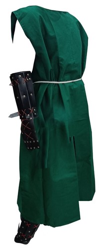 Túnica de caballero medieval abrigo vikingo sin mangas largo LARP disfraz con disfraces - Imagen 3 de 6