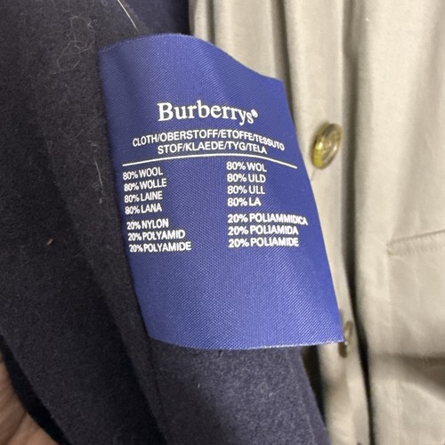 Vintage Burberrys Nova Check Wool Bend Zip Out Lining Trench Size 4 Petite - Picture 6 of 10