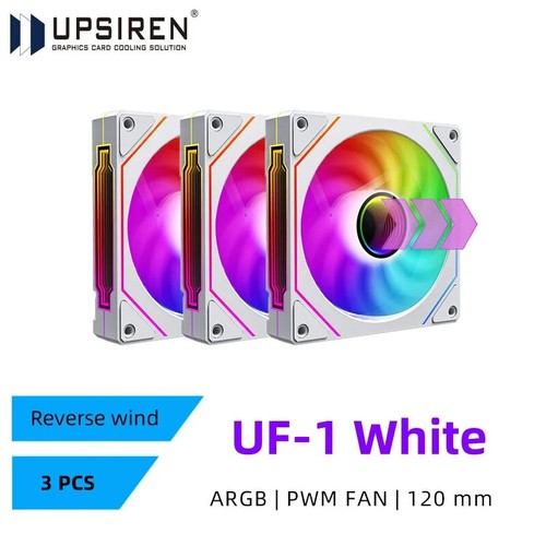 Lot UF-1 PRISM 4 PRO Computer Chassis Fan 12cm ARGB 4 Pin PWM Quiet Cooling Fan - Picture 31 of 36