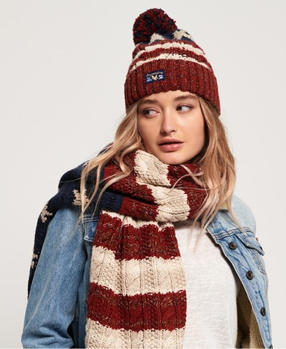 Superdry Womens Americana Cable Beanie 