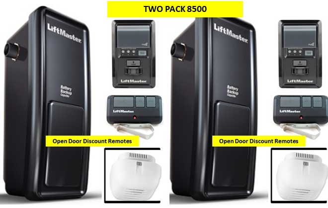 8500 2-PACK LiftMaster Elite Series Wall Mount Garage Door Opener MyQ w