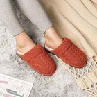 Cute Knit Slippers for Women - Memory Foam, Warm Faux Fur, Grippy Sole Home Shoe
